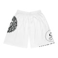 Lion Face Basketball Shorts — Bold Black Graphic Athletic Shorts