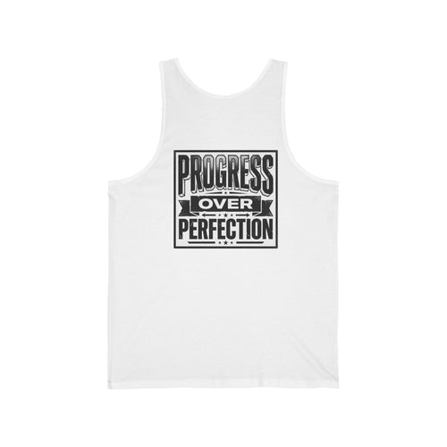 Progress Over Perfection Tank Top – Motivational Gym & Casual Fitness Jersey